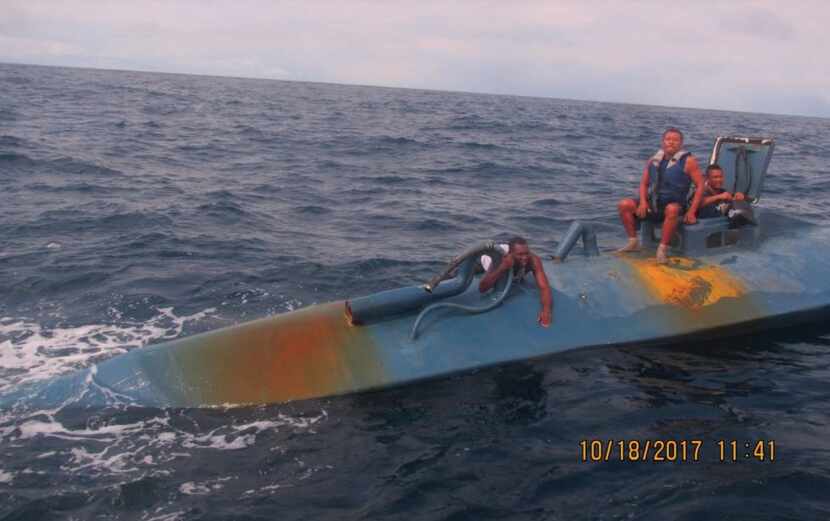 Colombian drug traffickers use makeshift submarines to smuggle cocaine by sea.