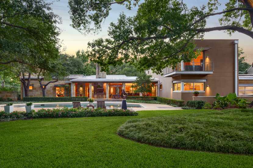 This 6,886-square-foot house at 5006 Shadywood in Dallas' Bluffview neighborhood was built...