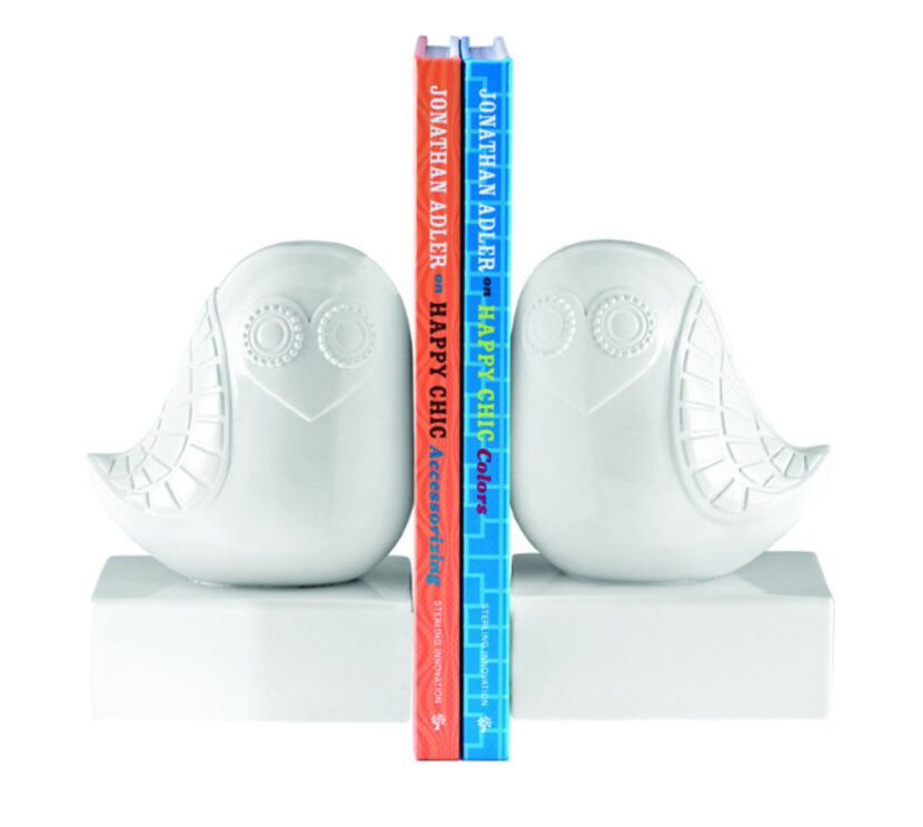 Lola bookends, $42, are from the new Happy Chic by Jonathan Adler collection.
