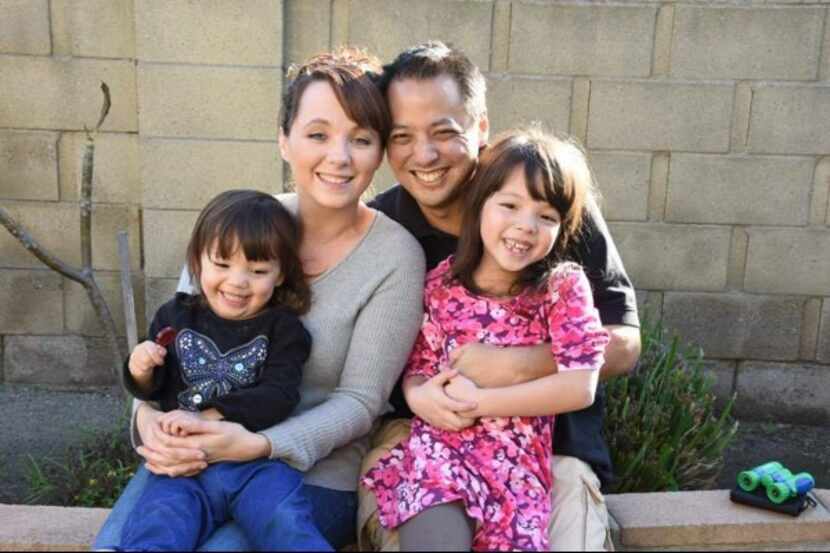 The Quan family, Lorissa Quan, 36, and Keith Quan, 40, and their two daughters, Hannah Quan,...
