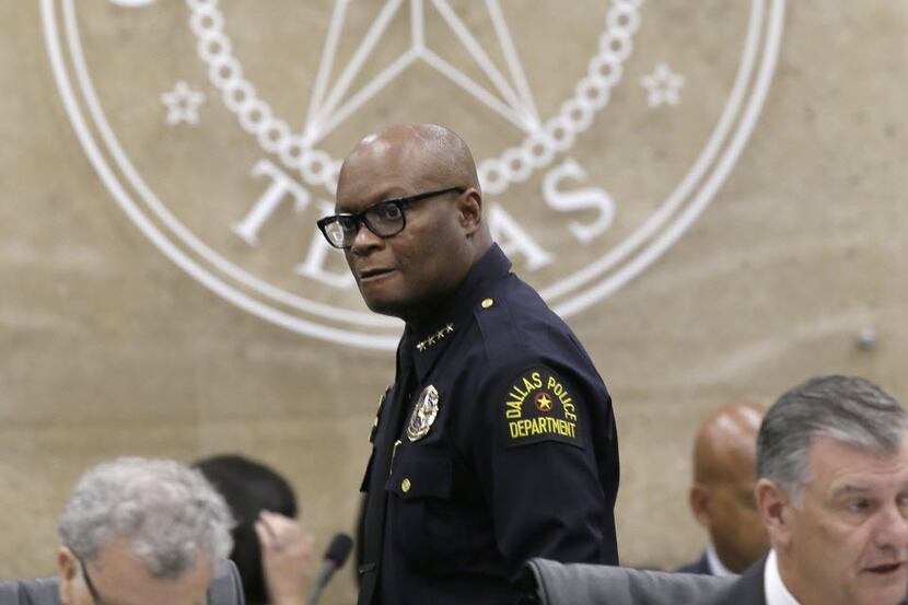 Dallas Police Chief David Brown attended Tuesday's budget briefing. "We have to have enough...