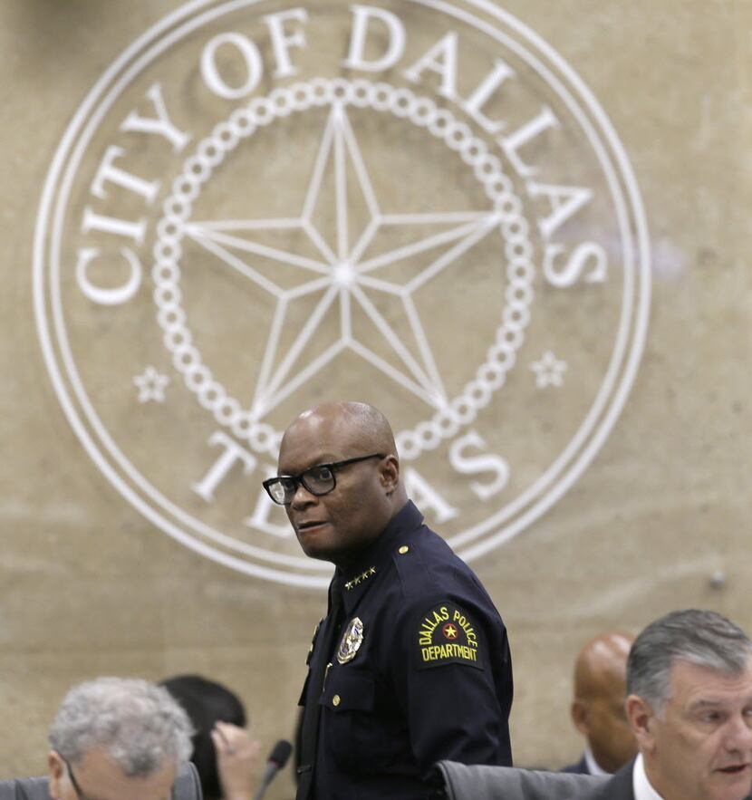 Dallas Police Chief David Brown attended Tuesday's budget briefing. "We have to have enough...