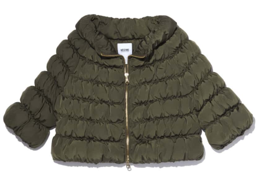 Moschino down-filled nylon puffa jacket, $795, Gregory’s