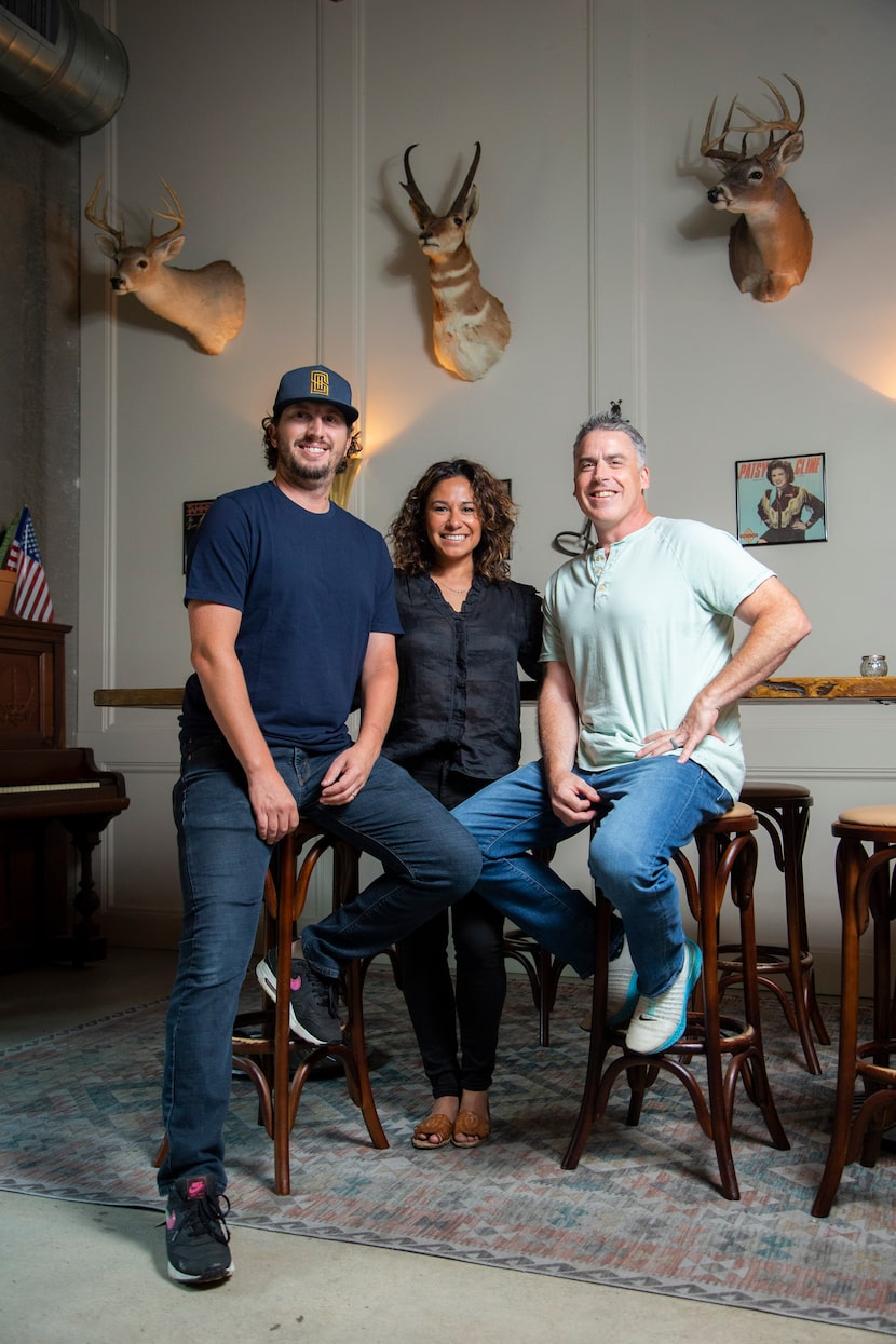 Managing partners Christian Lehrmann, Sarah Castillo
and Glen Keely pose for a photo at Side...