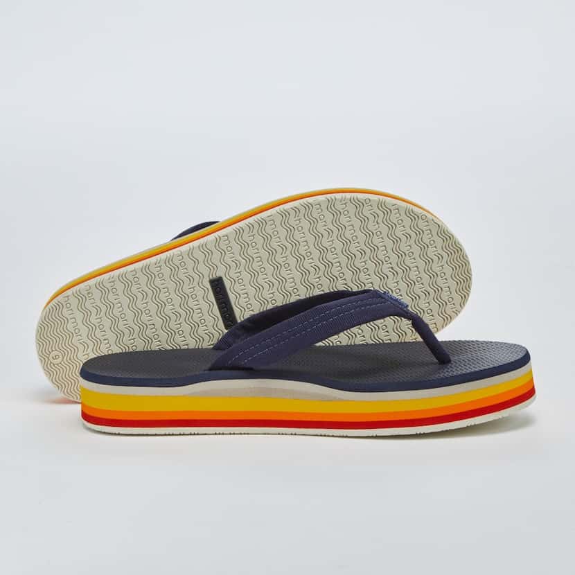 Dunes Sunset platform flip-flops are new for spring and summer 2024 from Dallas-based Hari...