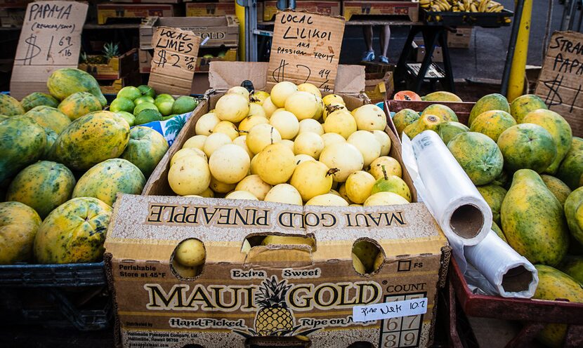 Locally grown fruit is abundant on Maui.