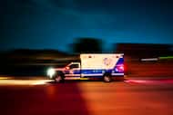 A Parker County Hospital District Life Care EMS ambulance headed for the Medical City...