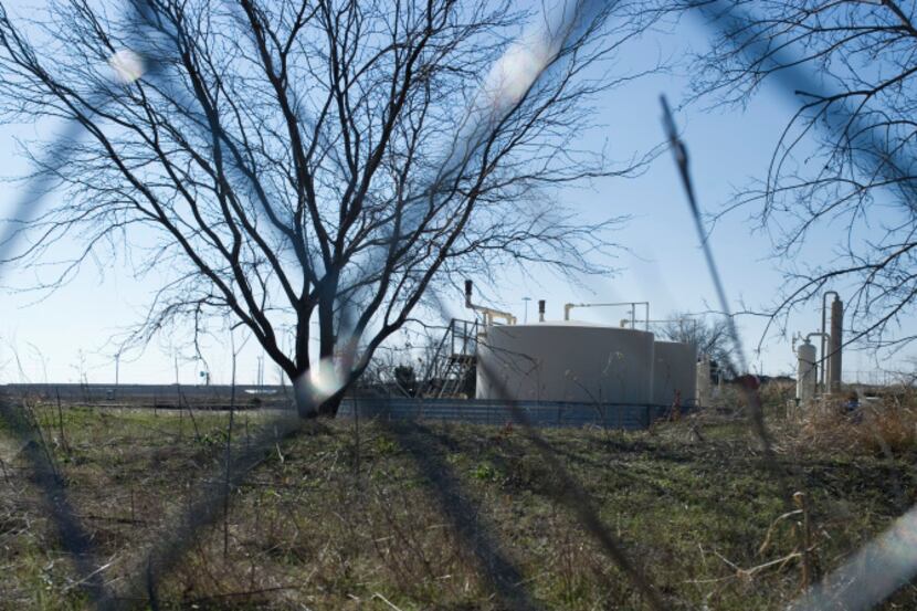 A gas well near the University of Dallas in Irving is at work for Trinity East Energy. Yet a...