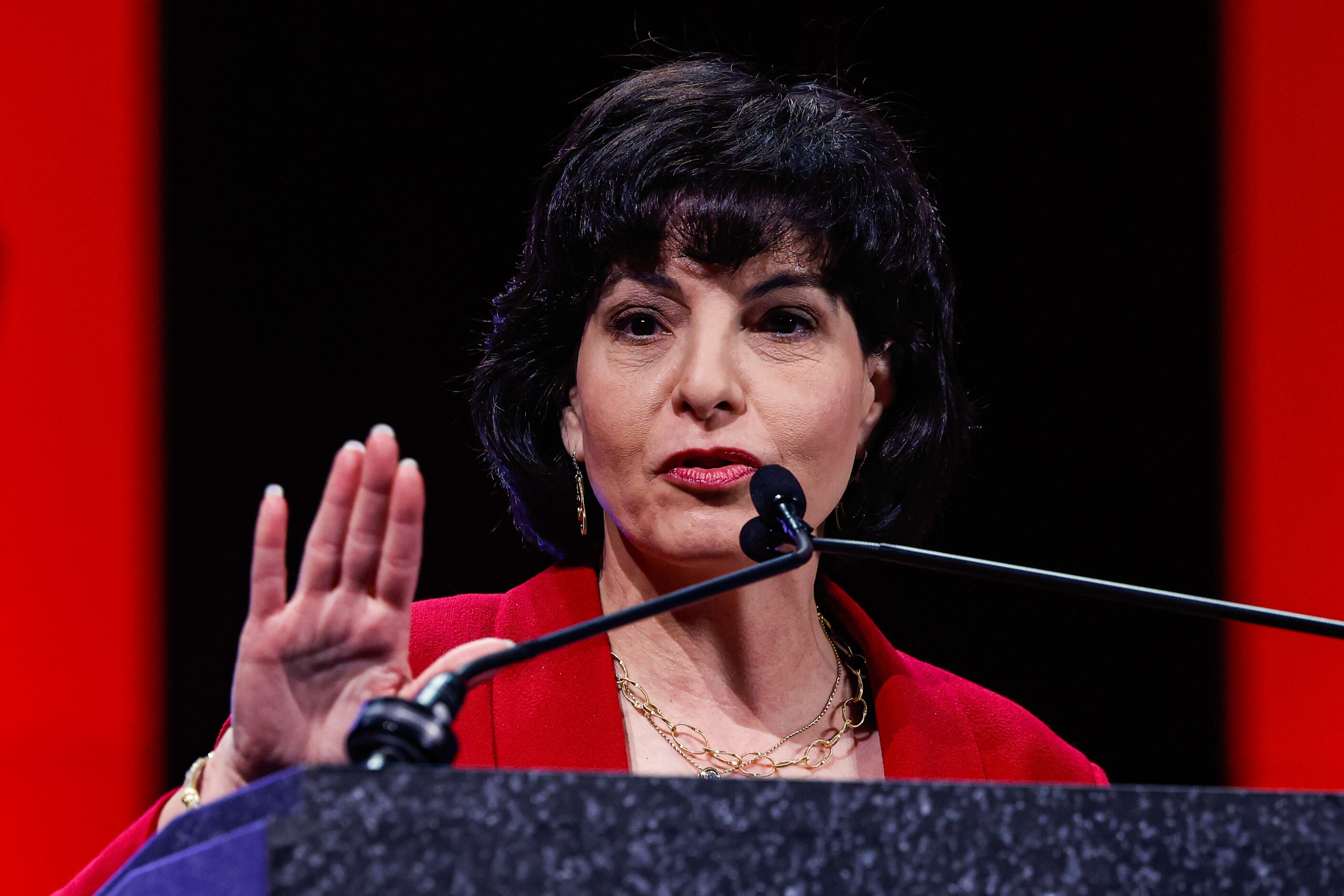 Railroad Commissioner of Texas Christi Craddick during a general meeting as part of the 2022...