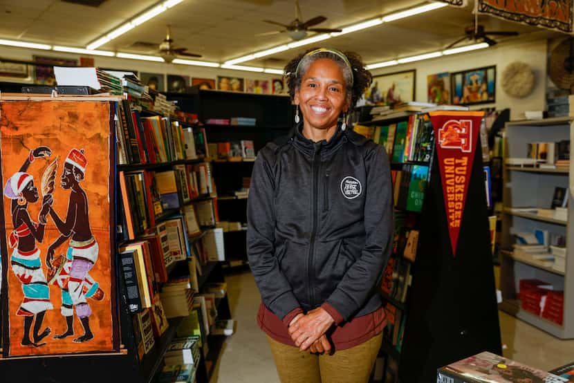 Akwete Tyehimba owns the Pan-African Connection Bookstore and Resource Center in east Oak...