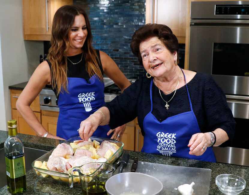 Christina Zarras prepares classic Greek Chicken and Potatoes with her granddaughter,...
