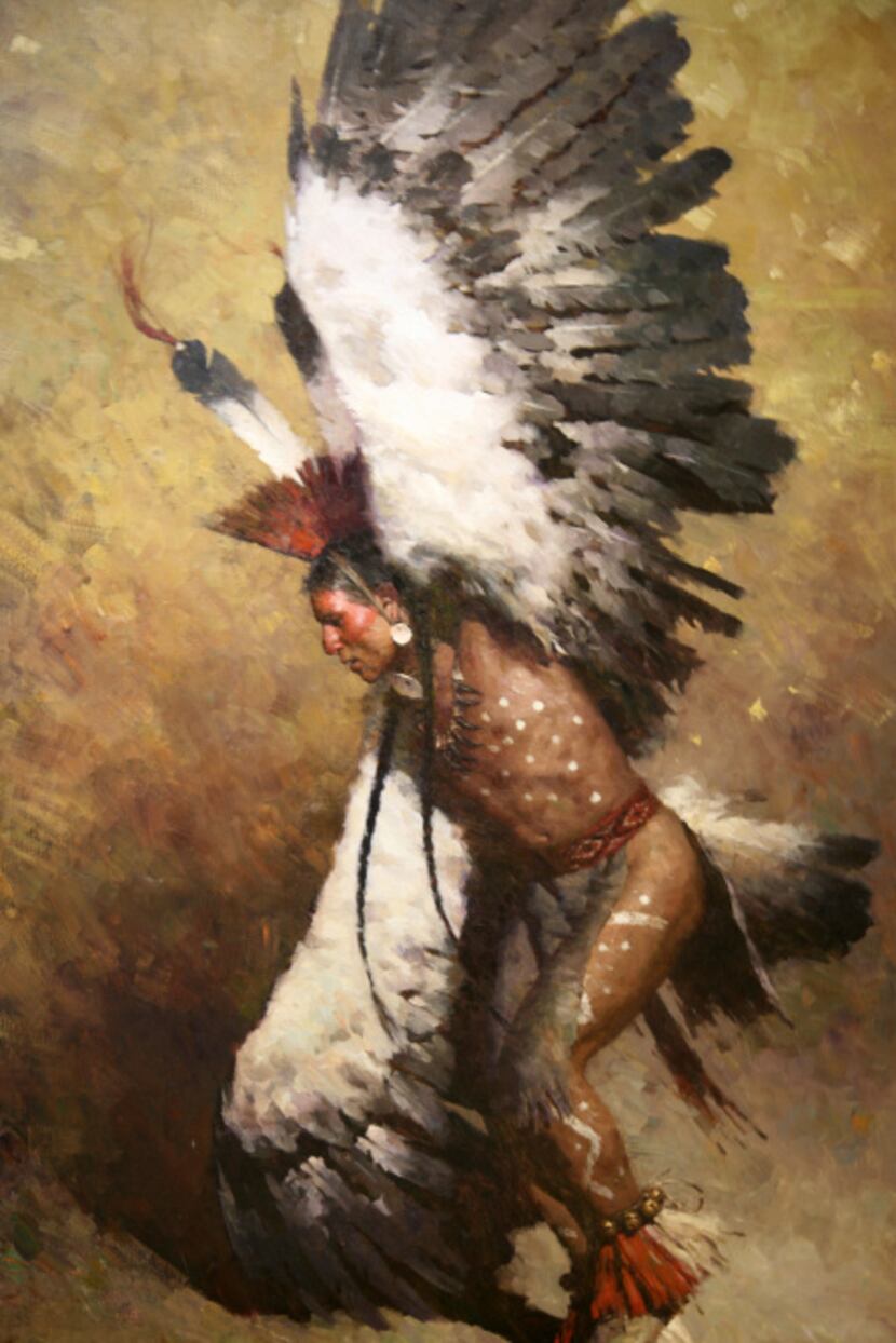 The Briscoe Western Art Museum, San Antonio, Texas. Eagle Dancer Potawatomi, Z. S. Liang...