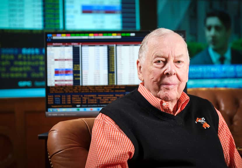 T. Boone Pickens in his Dallas offices in May. 