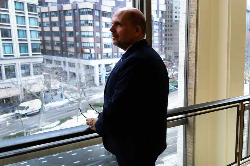 Conductor Jaap van Zweden at the New York Philharmonic, is seen after a news conference at...