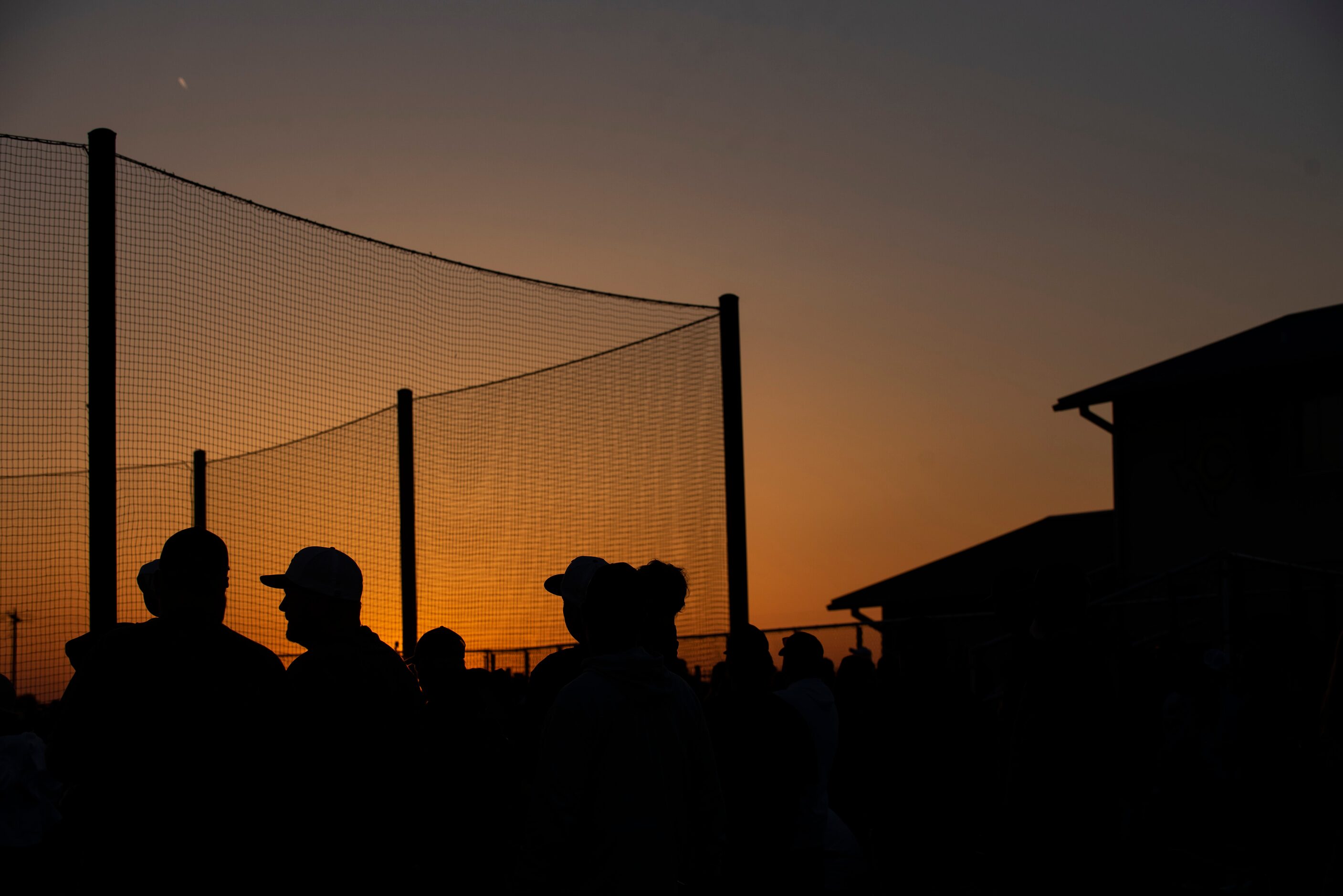 Fans watch a baseball game between Crandall High School and Forney High School at Crandall...