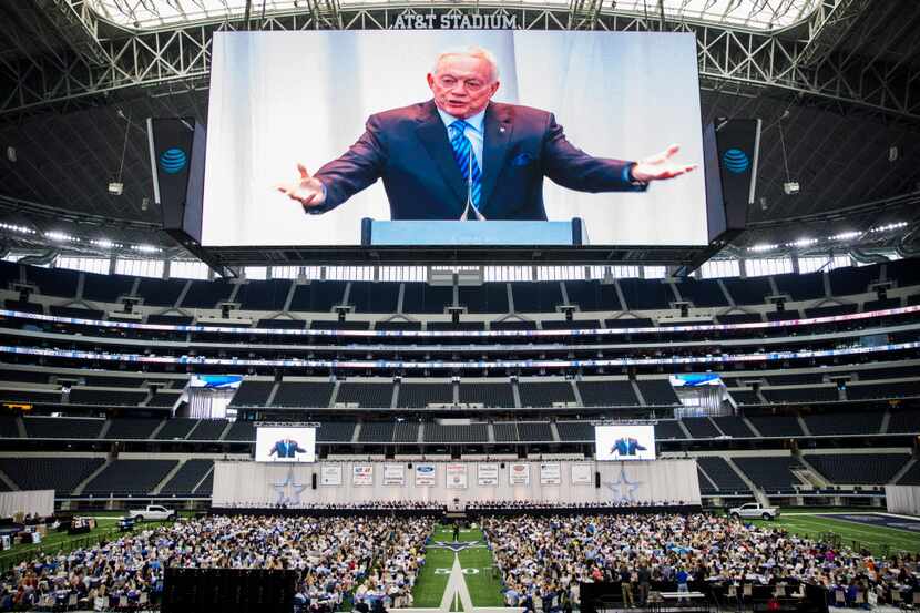 Dallas Cowboys owner, president and general manager Jerry Jones speaks during the 2016...