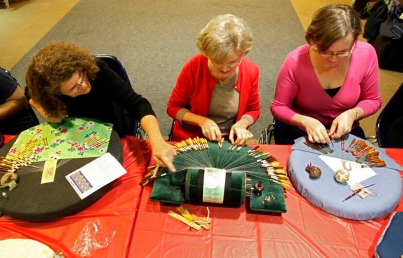 
Dorothy Morgan of Forney (from left), Marilyn Waisanen of Dallas and Stacy Tackett of...