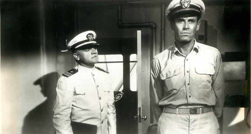 Henry Fonda starred with James Cagney (left) in "Mister Roberts."