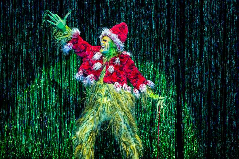 Philip Bryan plays the Grinch in Dr. Seuss' 'How the Grinch Stole Christmas! The Musical,'...