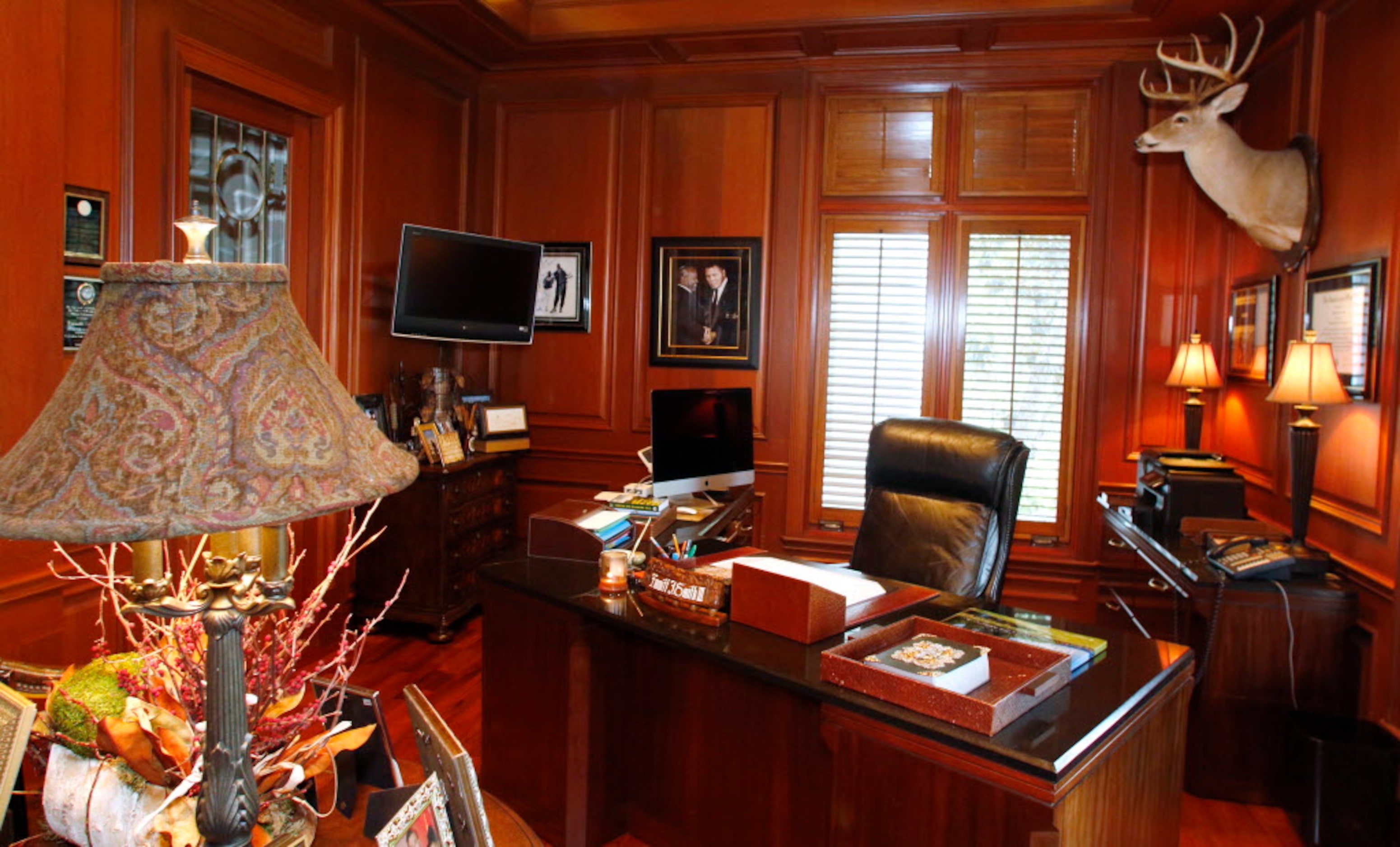 Former Dallas Cowboys running back Emmitt Smiths home office in Dallas, Texas on Wednesday,...