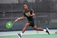 Dallas Pinkston's Malcolm Moore defeated Andrews' Maddox Foster in a 4A boys singles match...