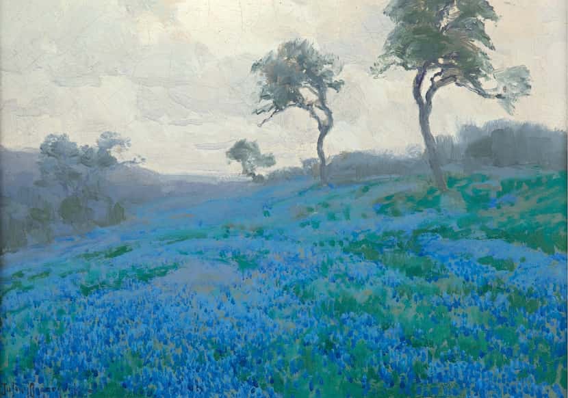 Julian Onderdonk's "Blue Bonnets on Grey Day, North of San Antonio, Texas." It is one of the...