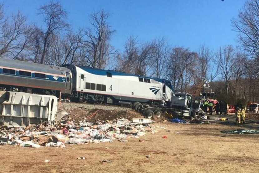 Early reports indicated injuries were not serious as a train collided with a truck in...