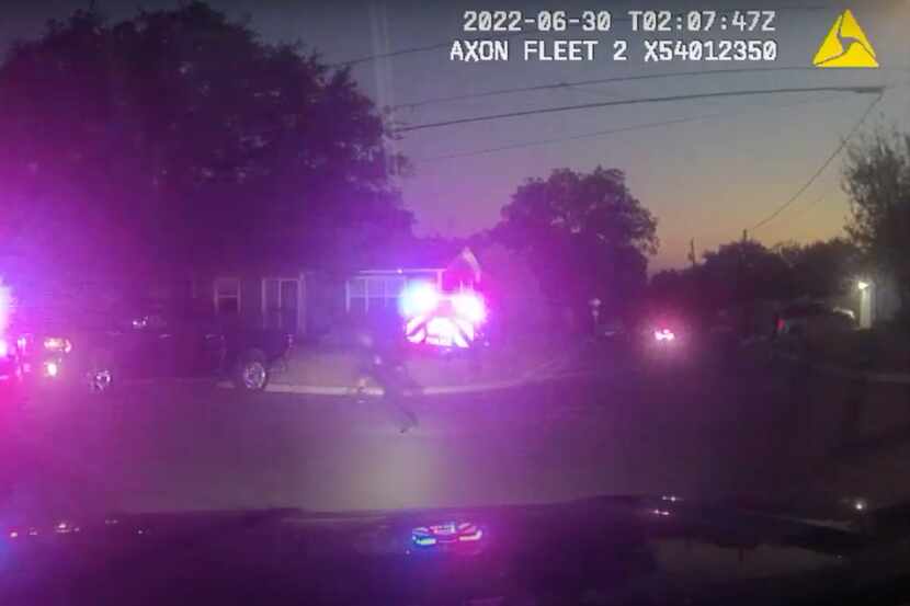 Dash camera footage of an officer-involved shooting on June 29 in Fort Worth.
