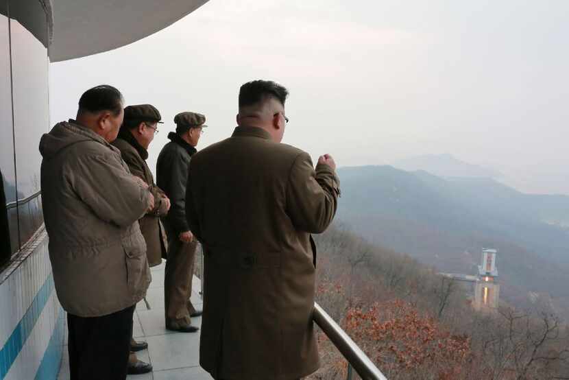 This undated photo released Sunday by North Korea's official Korean Central News Agency...
