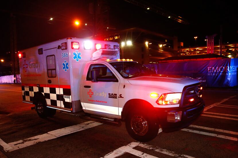 Ebola patient Amber Vinson arrives by ambulance at Emory University Hospital on Wednesday...