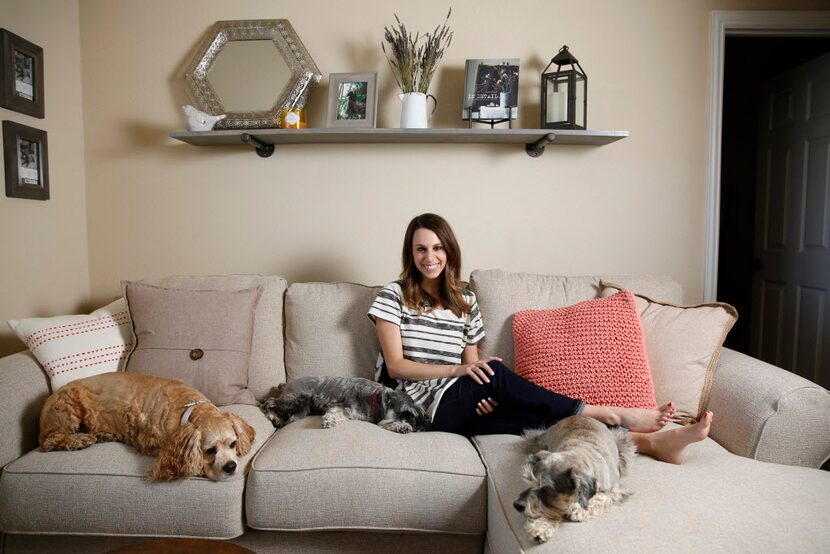 Maggie Lewis poses for a photograph at her home in Allen, Texas on May 4, 2016. (Rose...