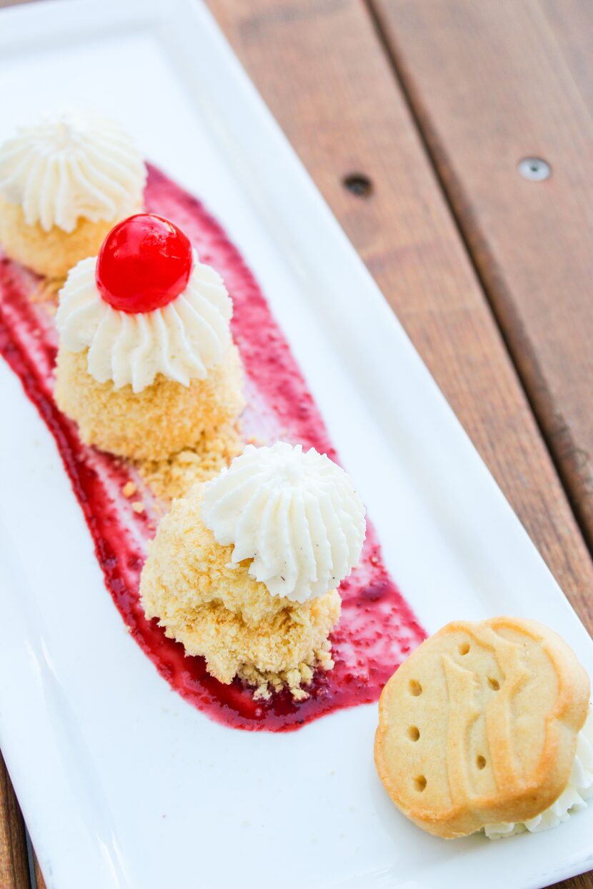 Short Bread Fried Ice Cream is made with Trefoils at Cafe Herrera at the Omni Dallas. 