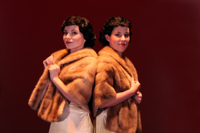 Molly Franco (left) as Daisy Hilton and Chloe Voreis as Violet Hilton star in Side Show at...
