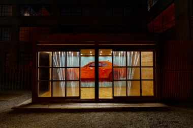 Scottish artist Scott Myles' "Pompeii" exhibition is in a small wooden building behind The...