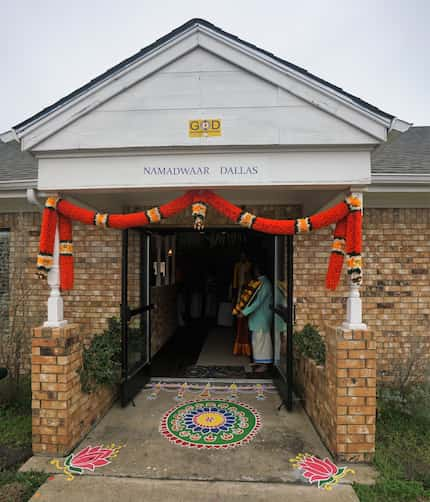 The entrance to the new Dallas Namadwaar in Garland.