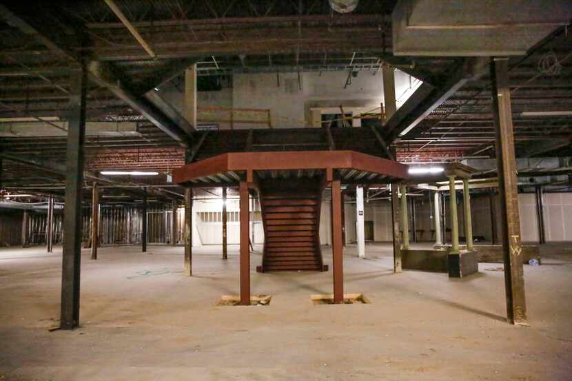 A staircase inside the old Dillard's location at  the old Red Bird Mall in Dallas.