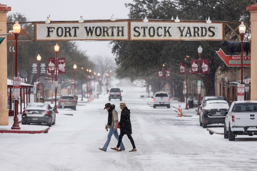 Nieve y hielo en el Norte de Texas el domingo 14 de febrero de 2021.