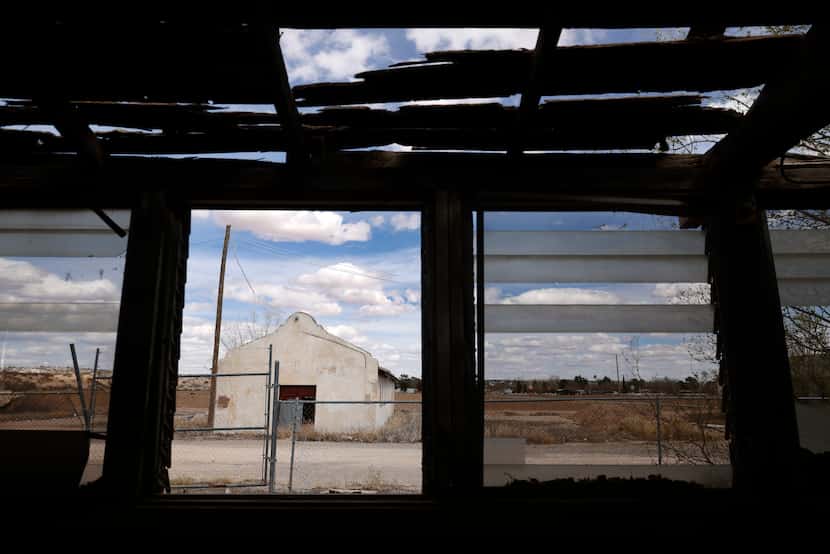 A building at the Rio Vista Bracero Reception Center in Socorro is seen from the dilapidated...