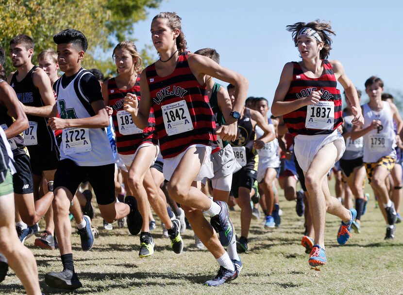 Lovejoy's Will Muirhead (1842), pictured in a cross country race at Grand Prairie's Lynn...