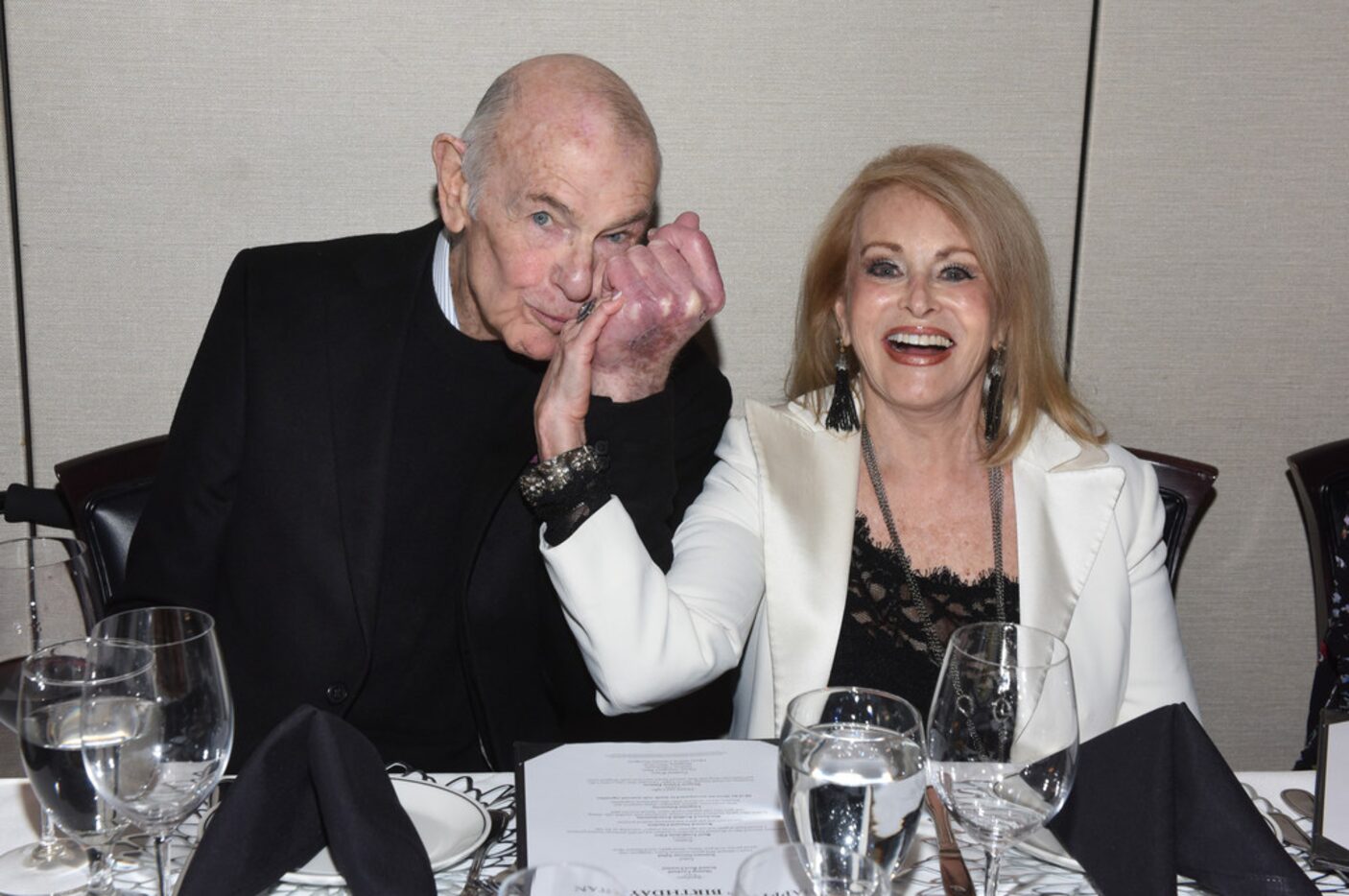 Stan and Barbara Levenson at his 85th birthday party on Dec. 28 at Truluck's on McKinney Avene.