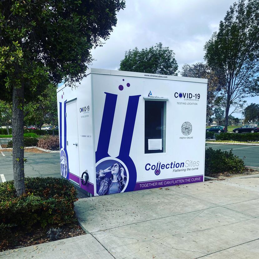 Outdoor testing kiosks operated by Canada-based Medivolve under the brand Collection Sites...
