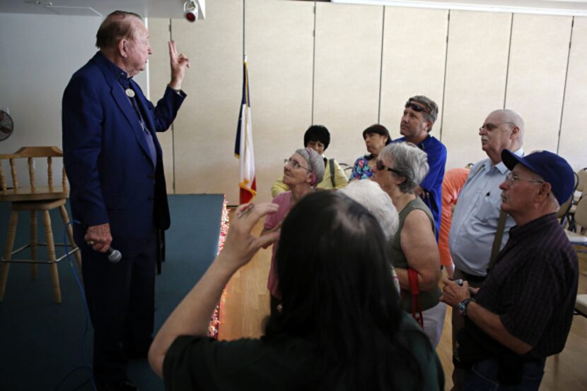 Mike Howard took questions from the crowd on Monday at the Carrollton Senior Center. By...