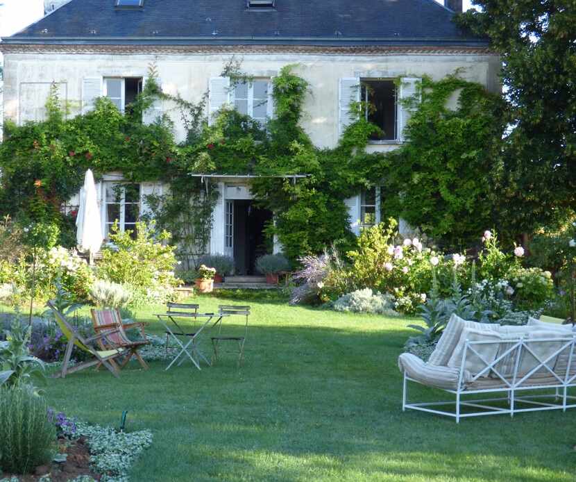 The garden at Sharon Santoni's house in Normandy.