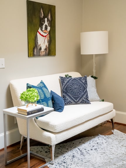 Seating area with pillows