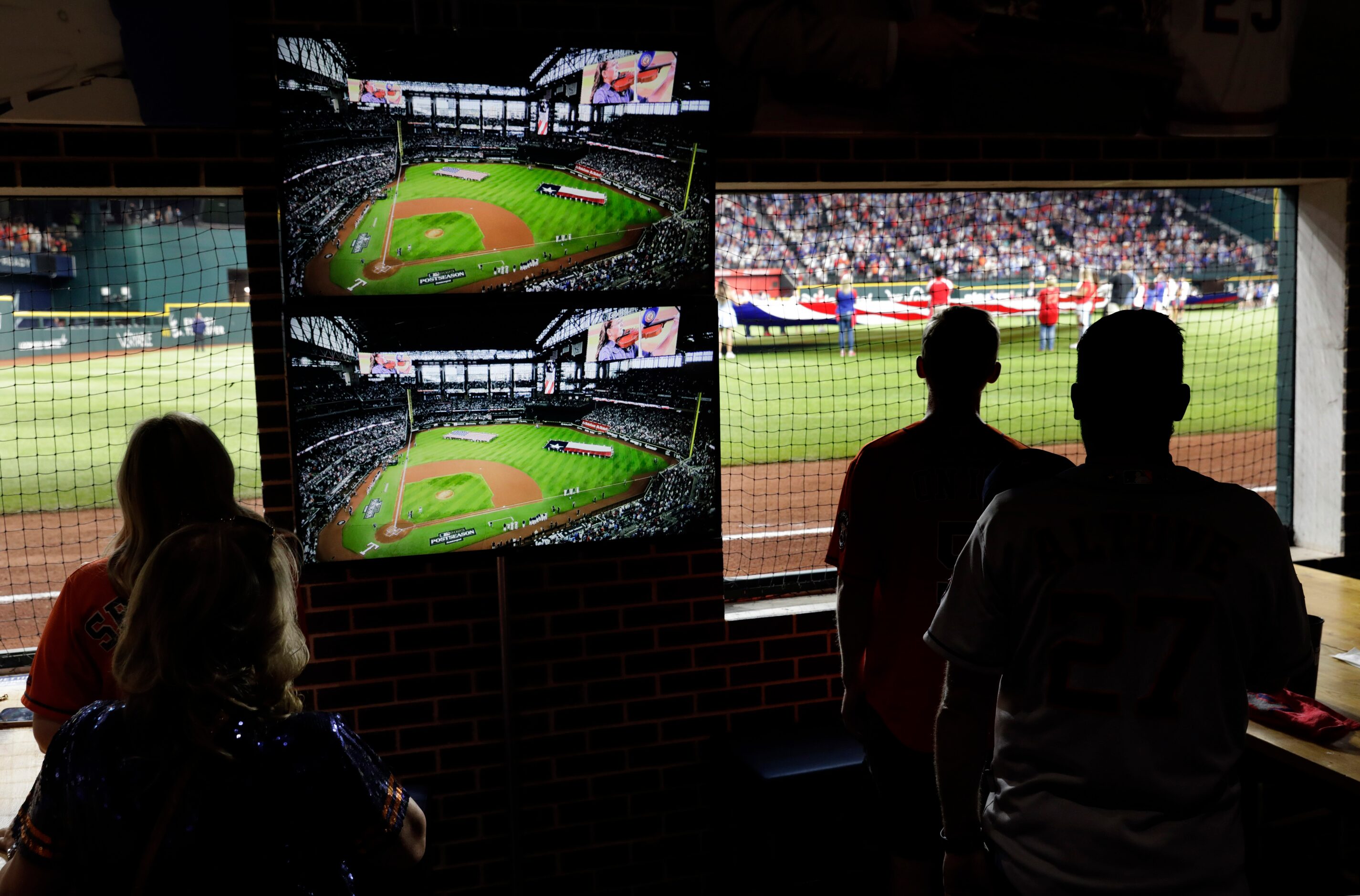 during the ninth inning in Game 5 of the American League Championship Series against the...