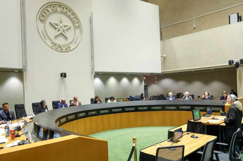 The Dallas City Council during an April 4 meeting.