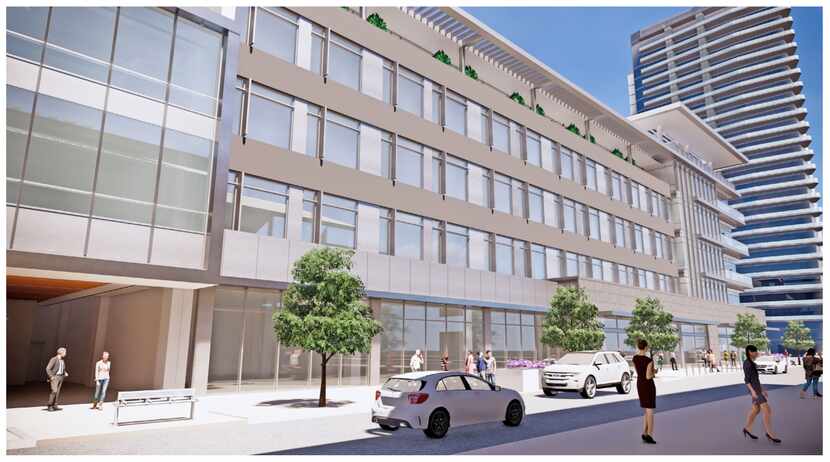 The ground floor of the new mixed-use building in Legacy West will include more than 20,000...