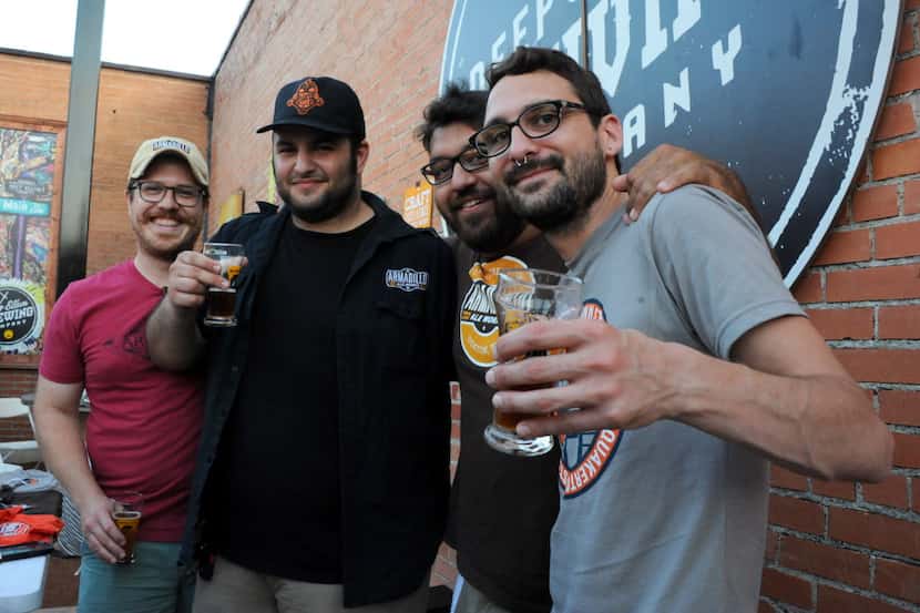 Based in Denton, TX the Armadillo Brewing Company employees Bobby Mullins, Yianni Arestis,...