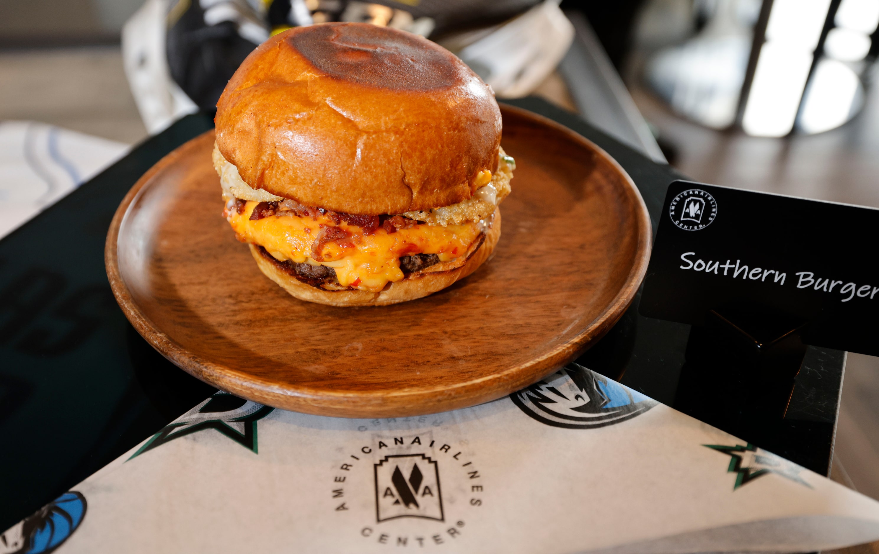 A Sourthern Burger is seen during a media day at American Airlines Center, Wednesday, Oct....