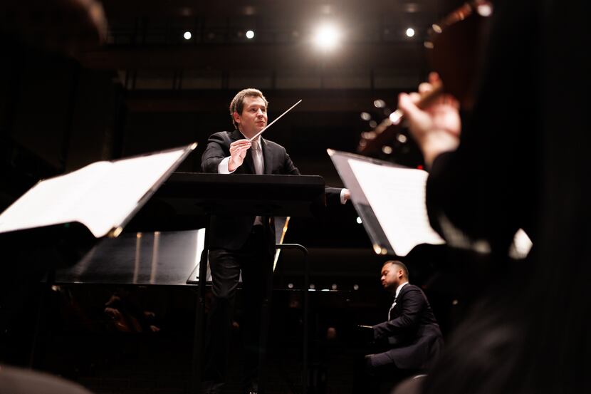 Music director Richard McKay leads the Dallas Chamber Symphony in Mozart's Piano Concerto...